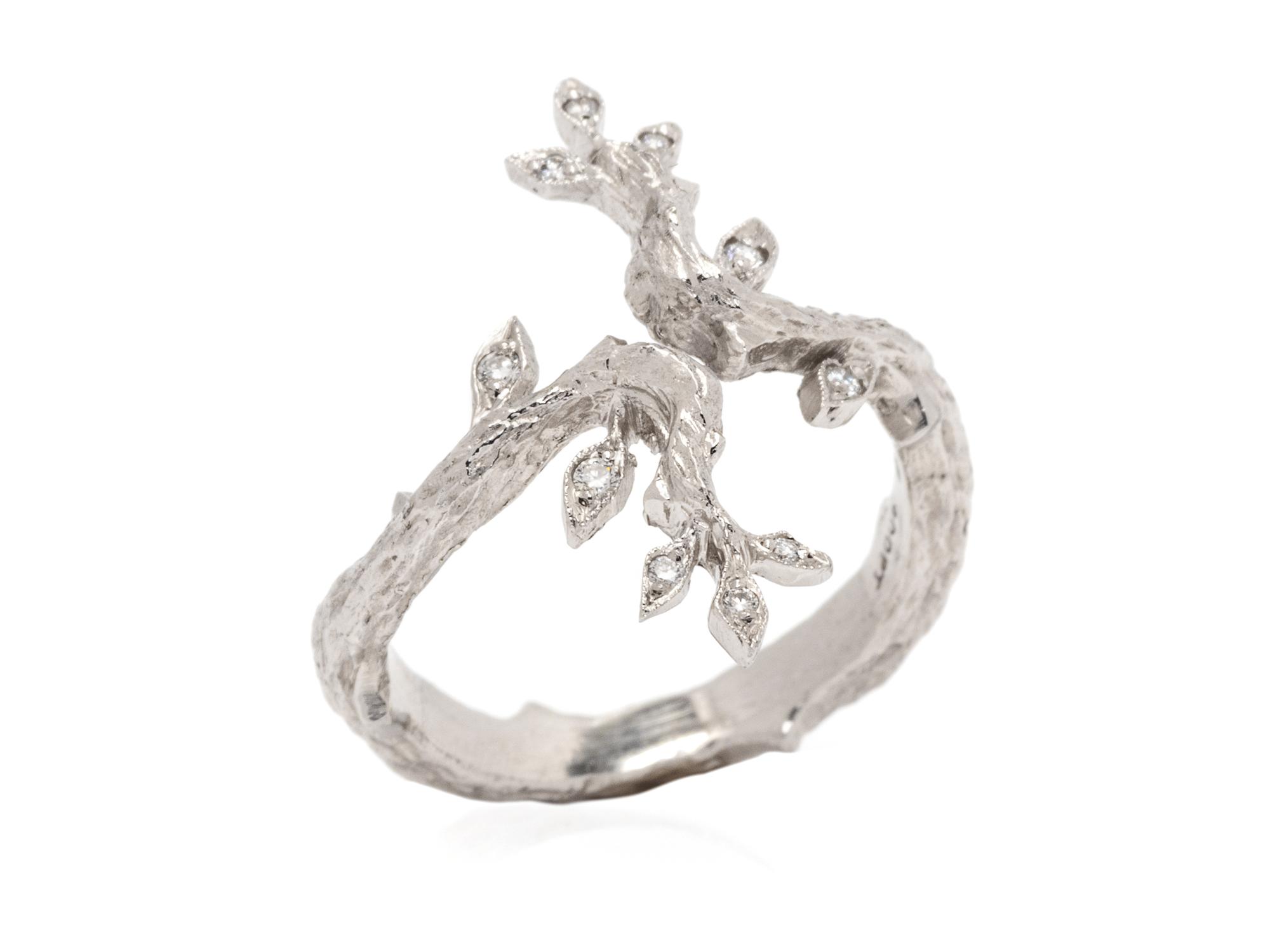 A Platinum and Diamond 'Branch' Ring, Cathy Waterman,