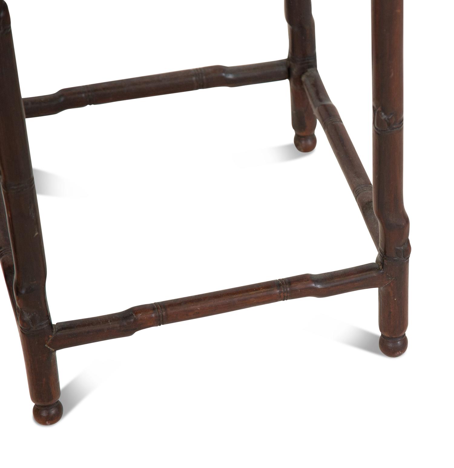 Two Chinese Carved Hardwood Jardiniere Stands