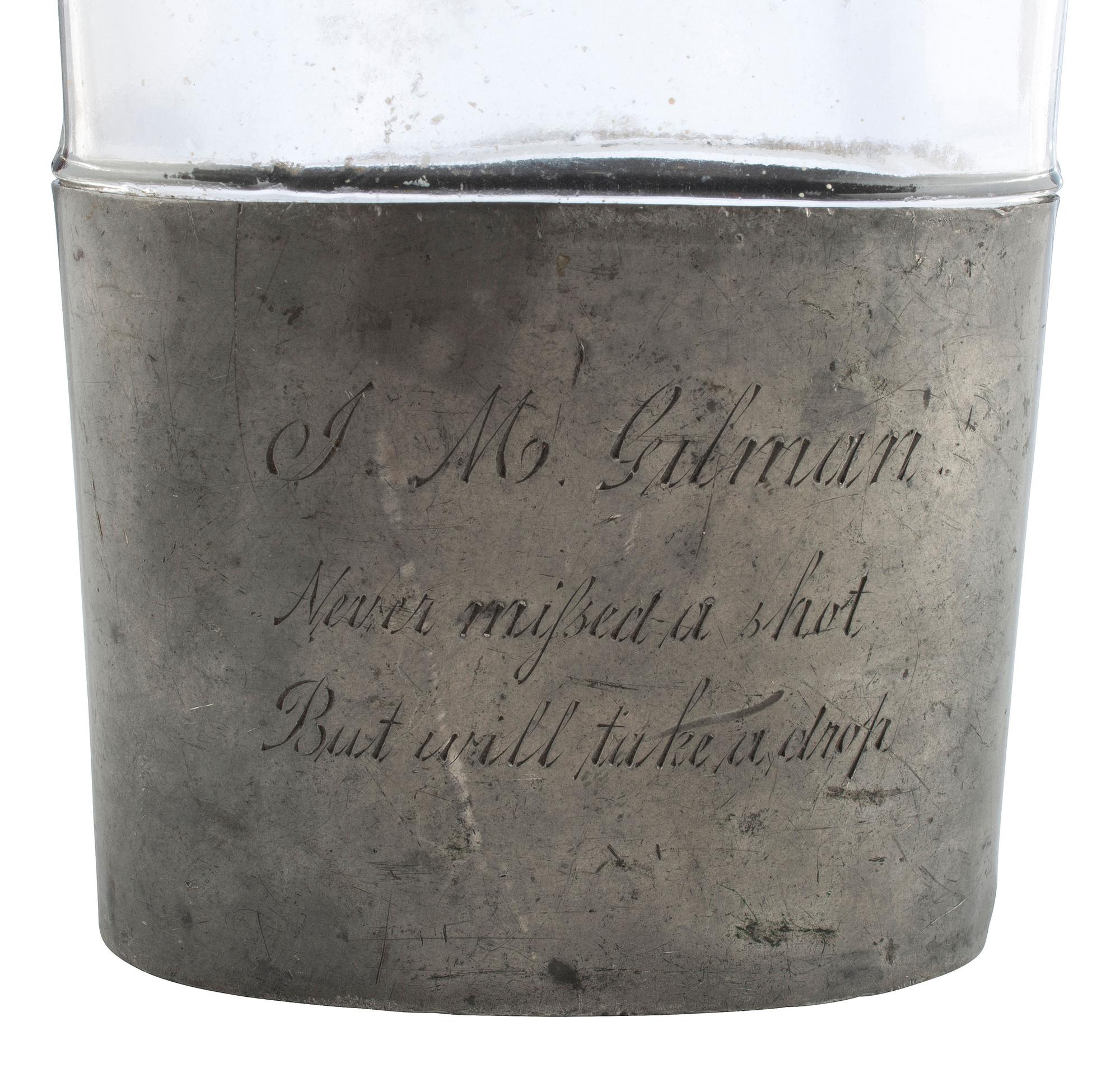 [CIVIL WAR]. A pair of flasks, incl. a W.T. Fry & Co. Civil War officer's flask, ca 1863.