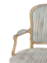 A Set of Six Louis XV Carved and Painted Fauteuils