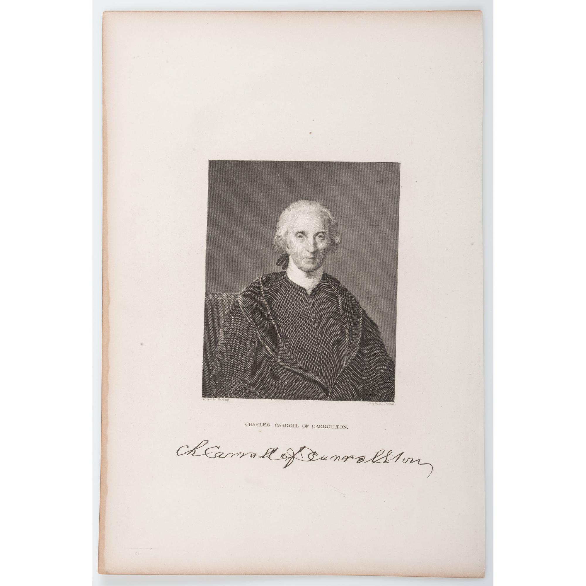 Charles Carroll of Carrollton, Signer of the Declaration of Independence, ALS, Plus