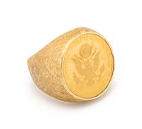 AMERICAN BICENTENNIAL GOLD COIN RING