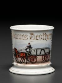 A Coal Deliveryman's Porcelain Occupational Shaving Mug