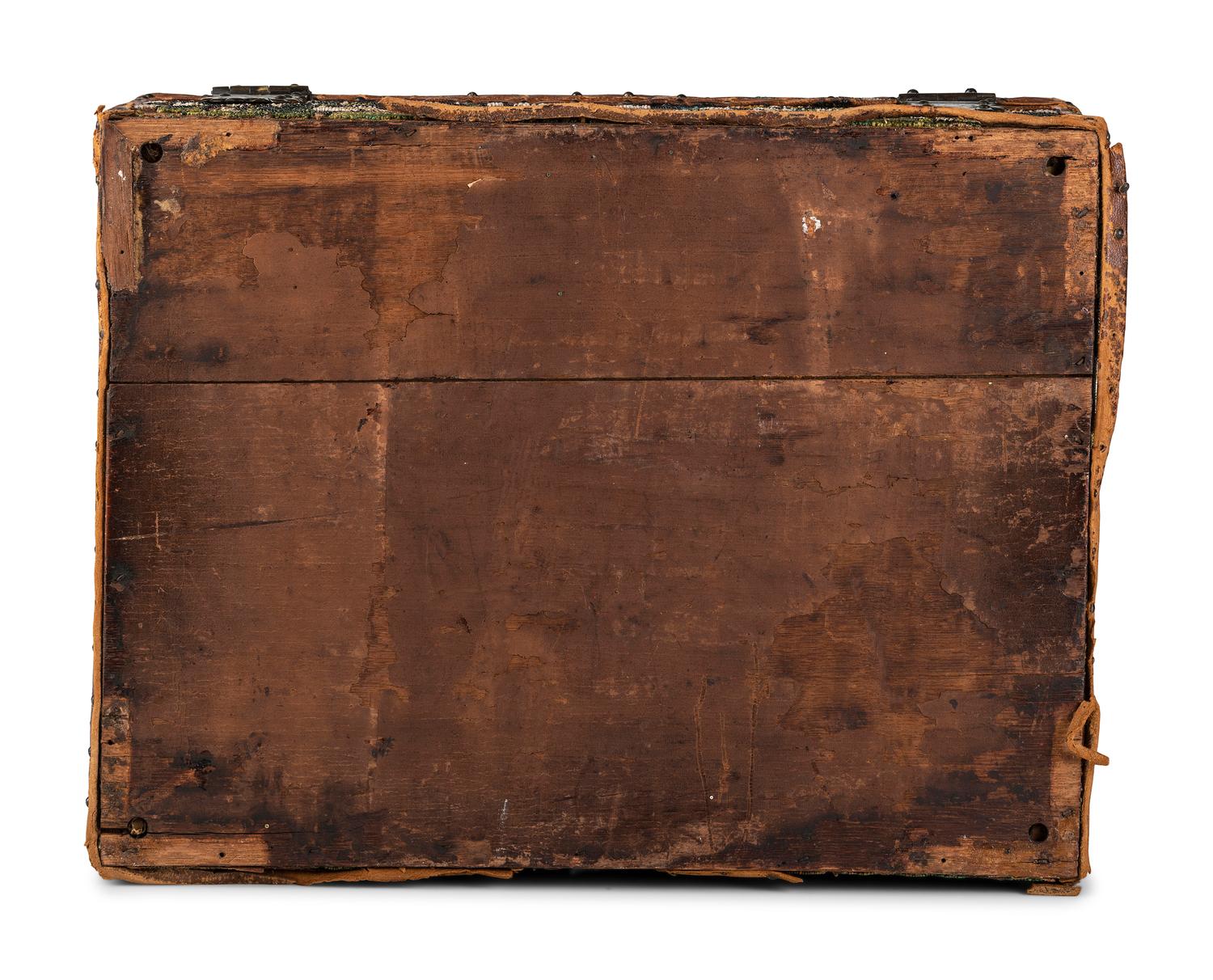 An English Beadwork Decorated Document Box