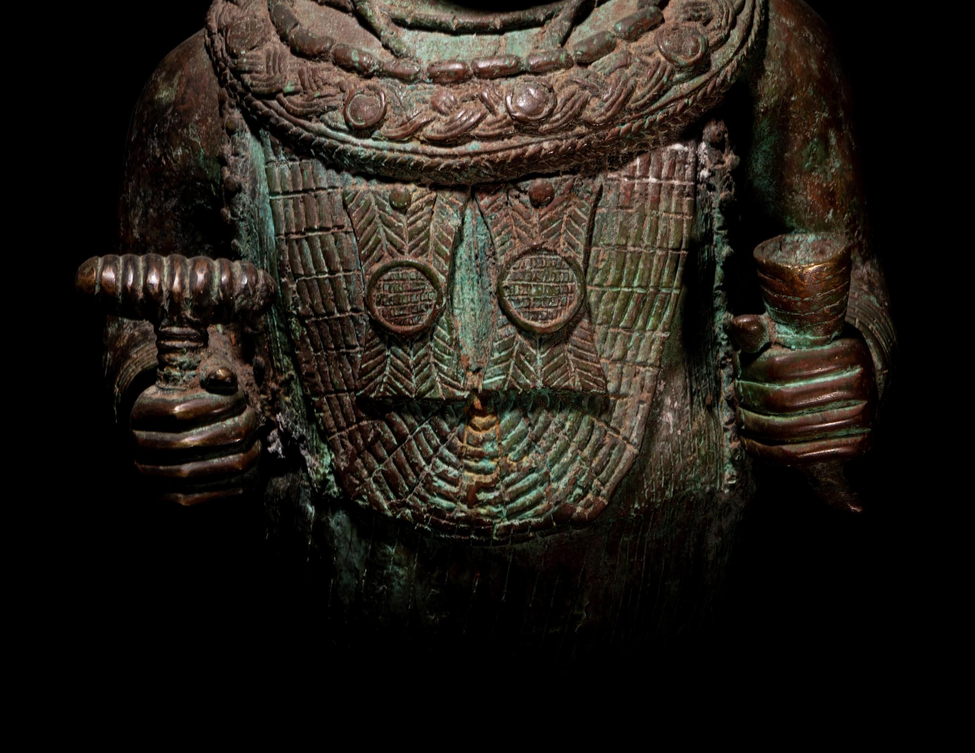 A Benin Style Bronze Bust of an Ife Ruler