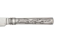 A Set of Six Chinese Export Silver Dessert Knives