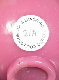 Five Chinese Opaque Pink Glass Articles