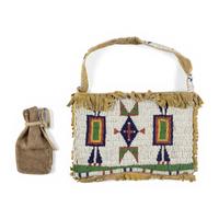 Sioux Beaded Hide Bag, with Geronimo Attribution