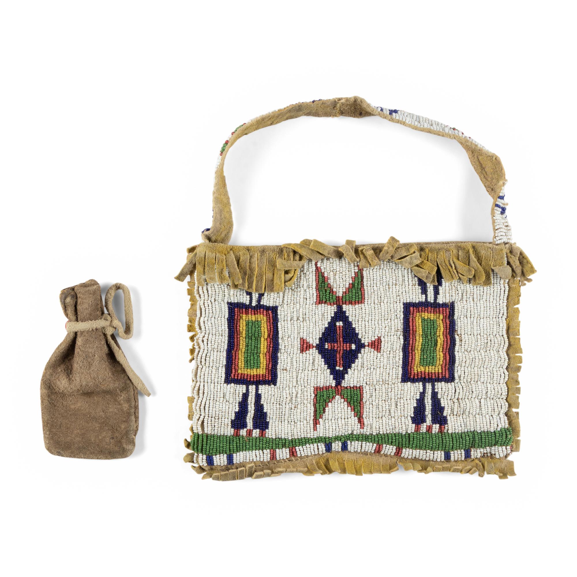 Sioux Beaded Hide Bag, with Geronimo Attribution