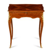 A Louis XV Gilt Bronze Mounted Tulipwood Table à Écrire