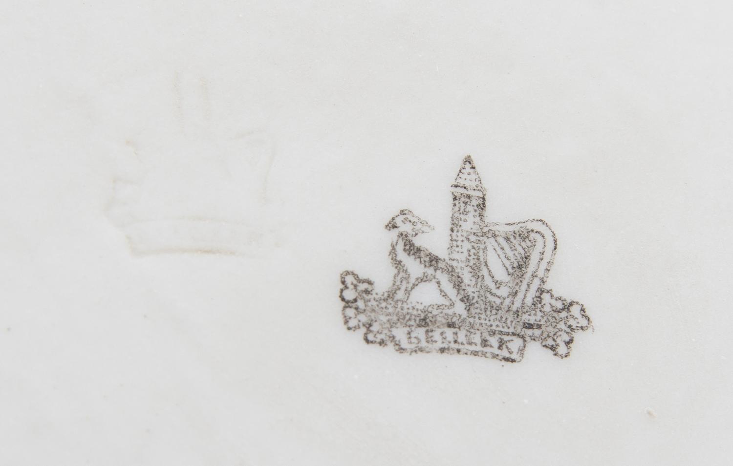 A Belleek Shell Tray, Width 15 5/8 inches.