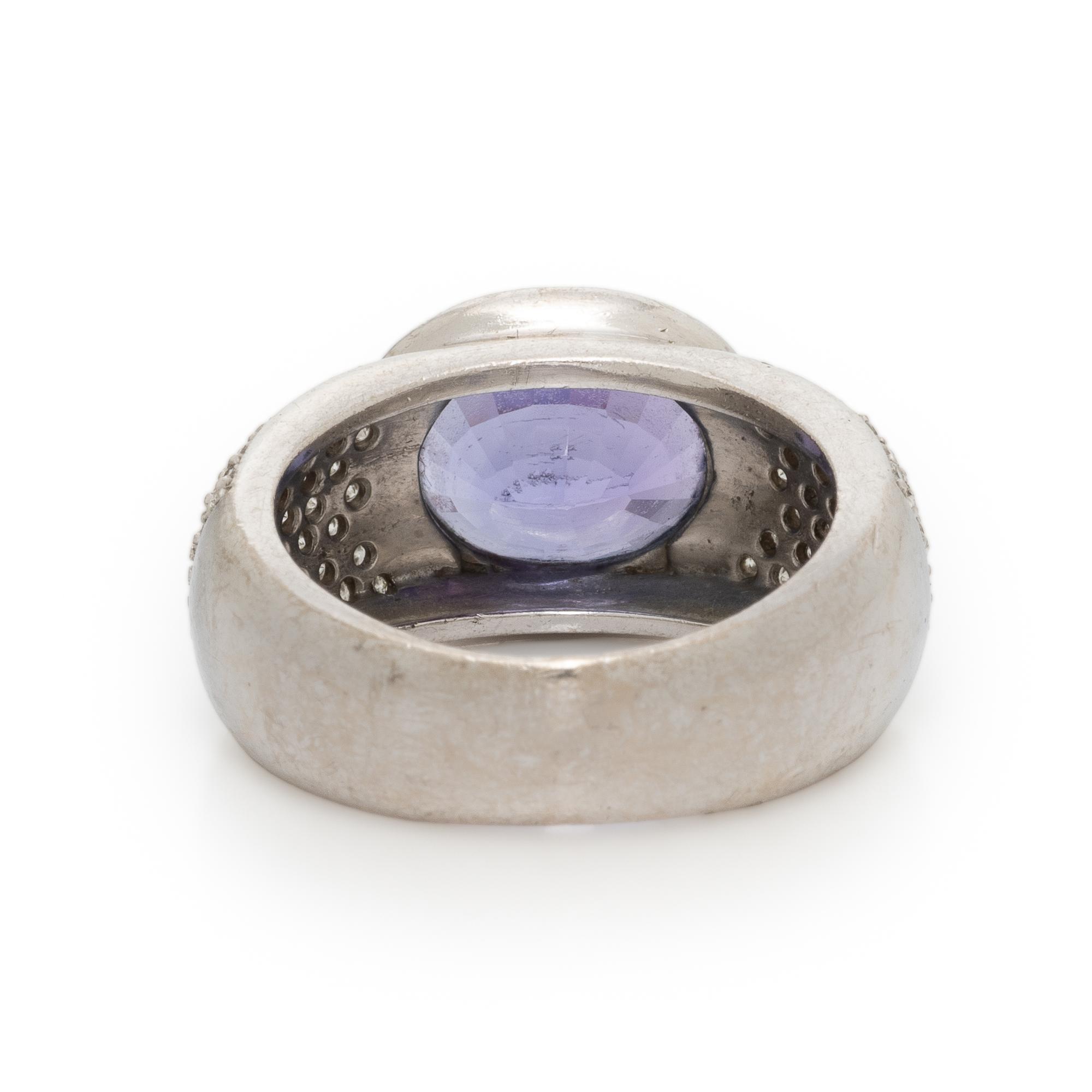 H. Stern, Tanzanite, Diamond, and White Gold Ring