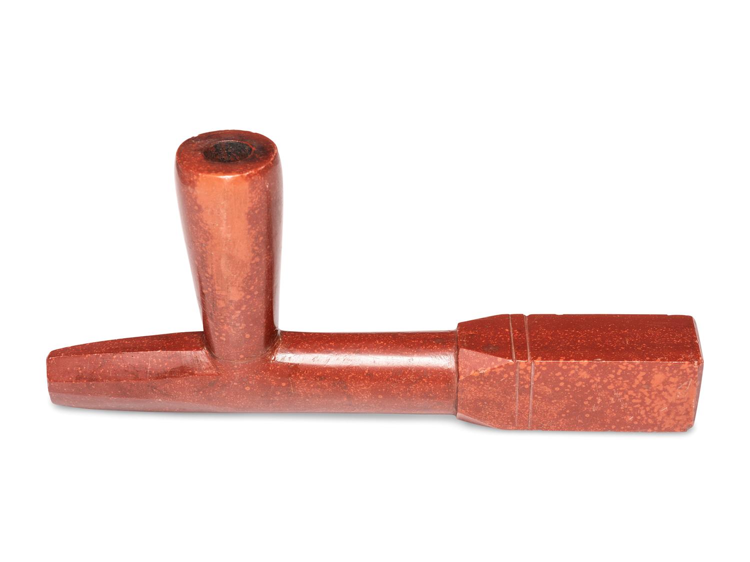 Great Lakes Scalloped Pipe Stem, with Catlinite Bowl