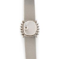 MONTRE ROYALE, RETRO, WHITE GOLD AND DIAMOND WATCH