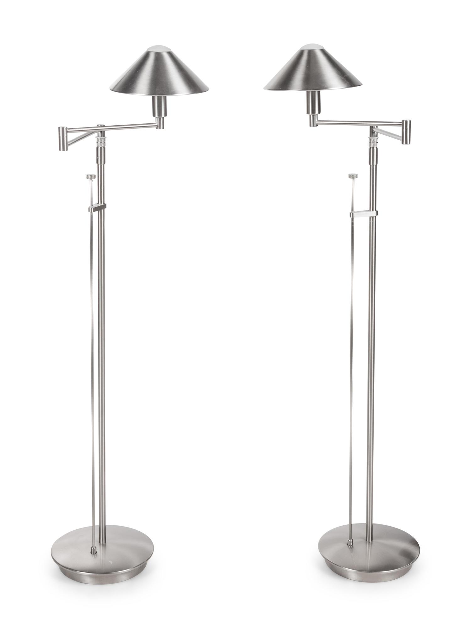 A Pair of Metal Floor Lamps
