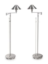 A Pair of Metal Floor Lamps
