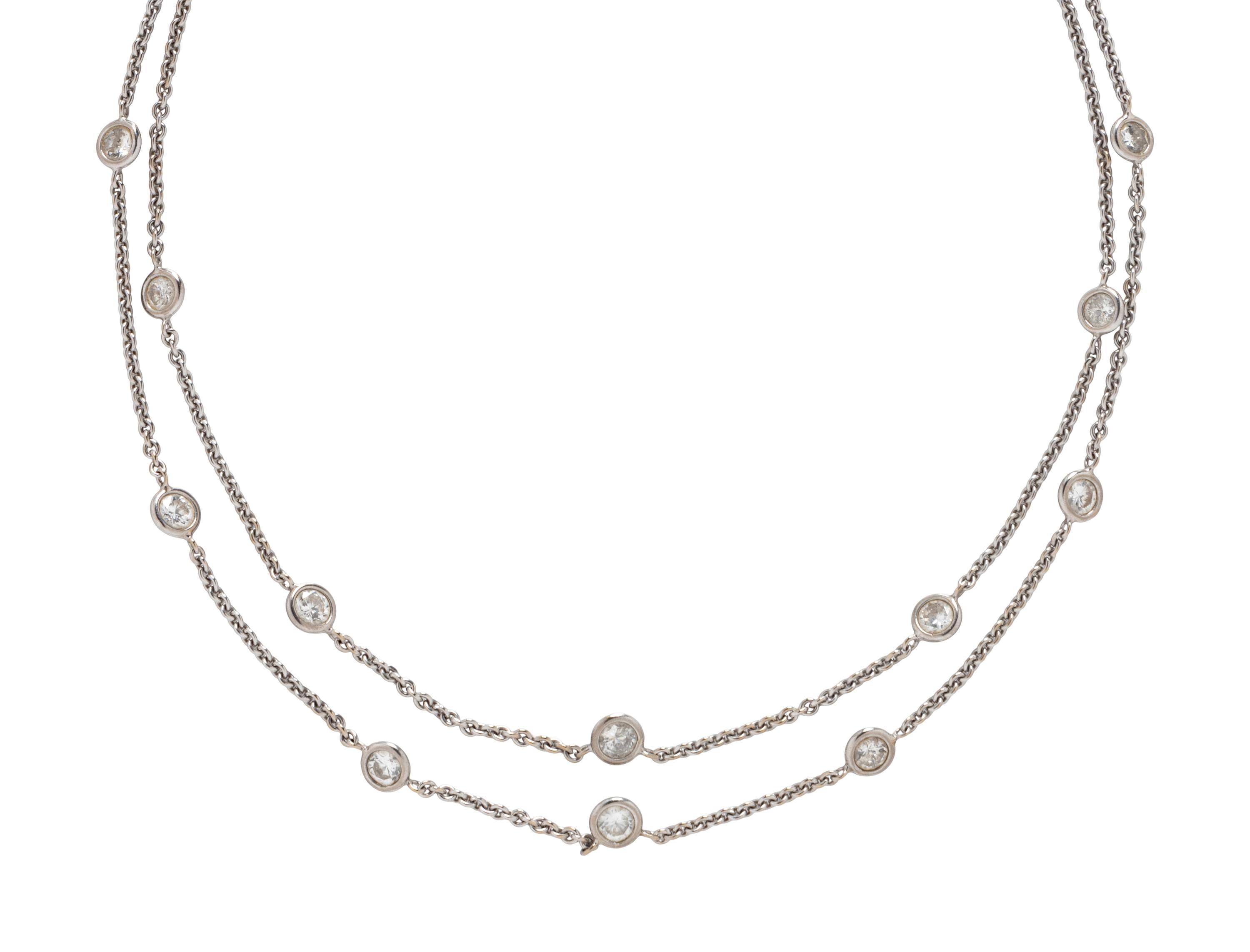 DIAMOND AND WHITE GOLD STATION NECKLACE