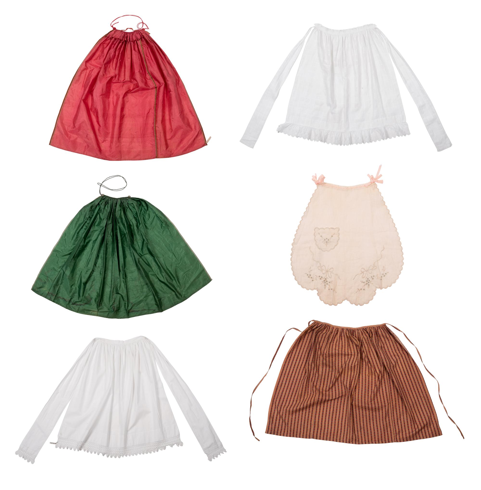 Collection of Six Aprons: 1840-1900