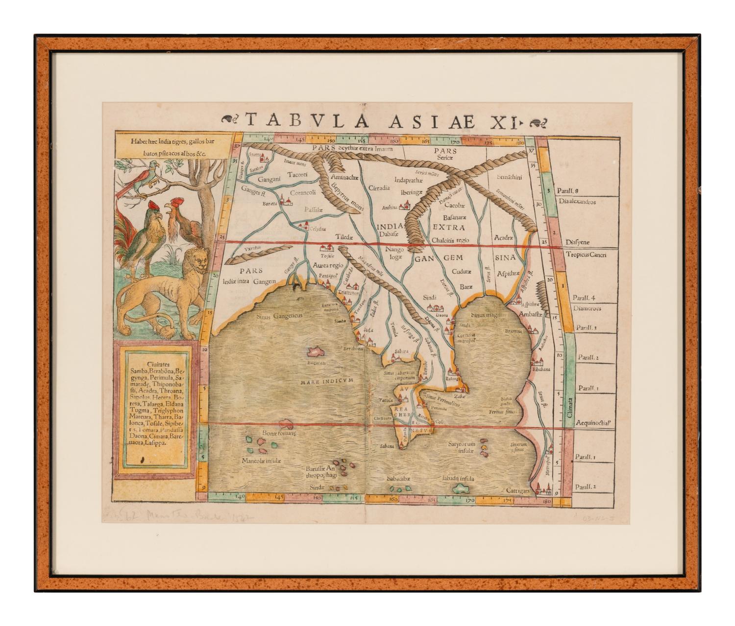 [MAP]. MUNSTER, Sebastian (1488-1552). Tabula Asiae XI . Basle, 1542.