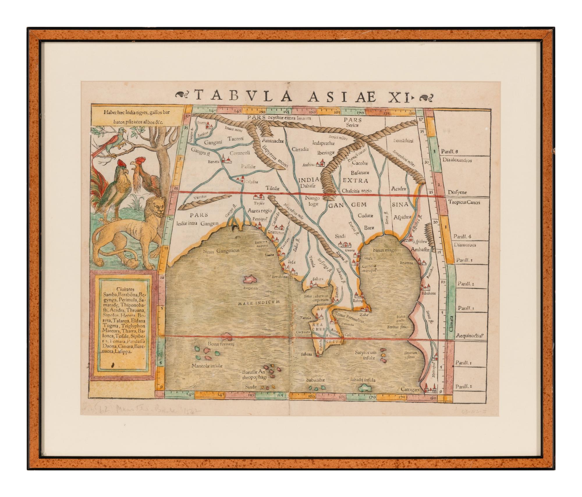 [MAP]. MUNSTER, Sebastian (1488-1552). Tabula Asiae XI . Basle, 1542.