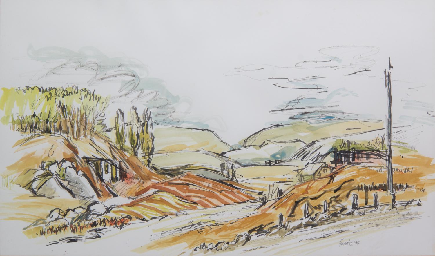 Richard Knowles, (American, 20th century), Two landscapes