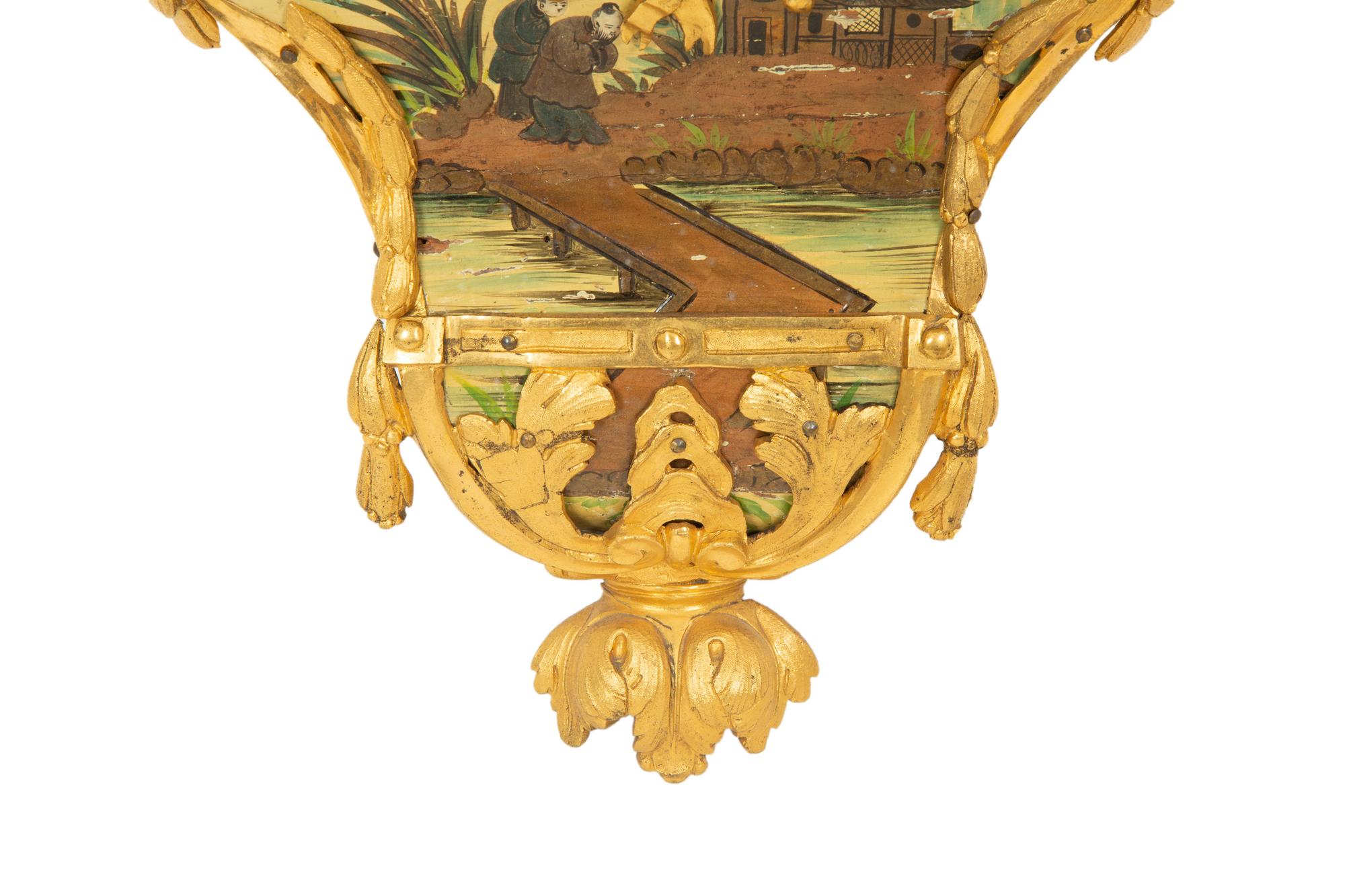 A French Gilt Bronze-Mounted Polychrome-Painted Bracket Clock