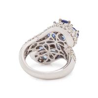 SALAVETTI, SAPPHIRE AND DIAMOND RING