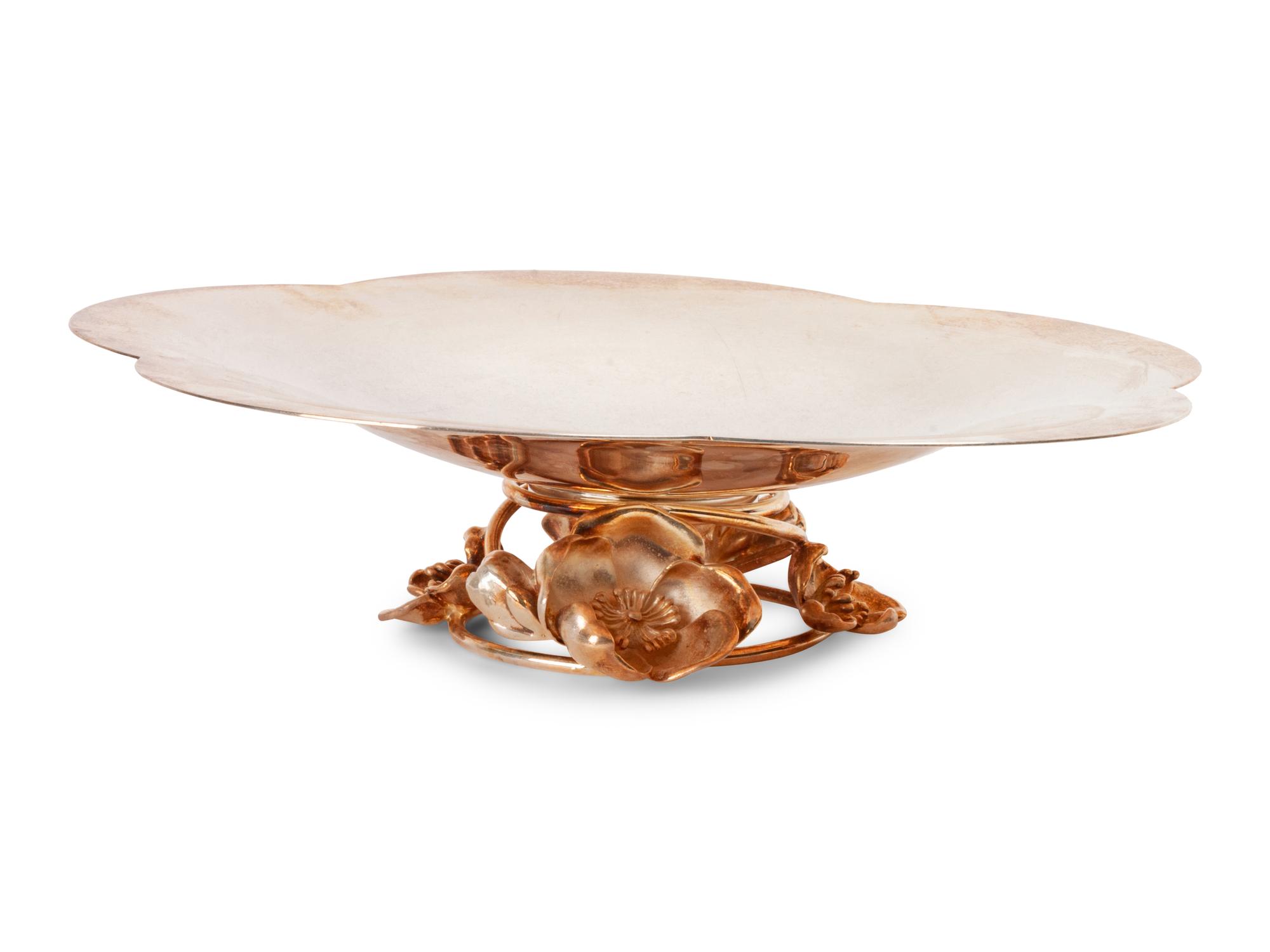 Three Christofle Anemone Silver-Plated Objects