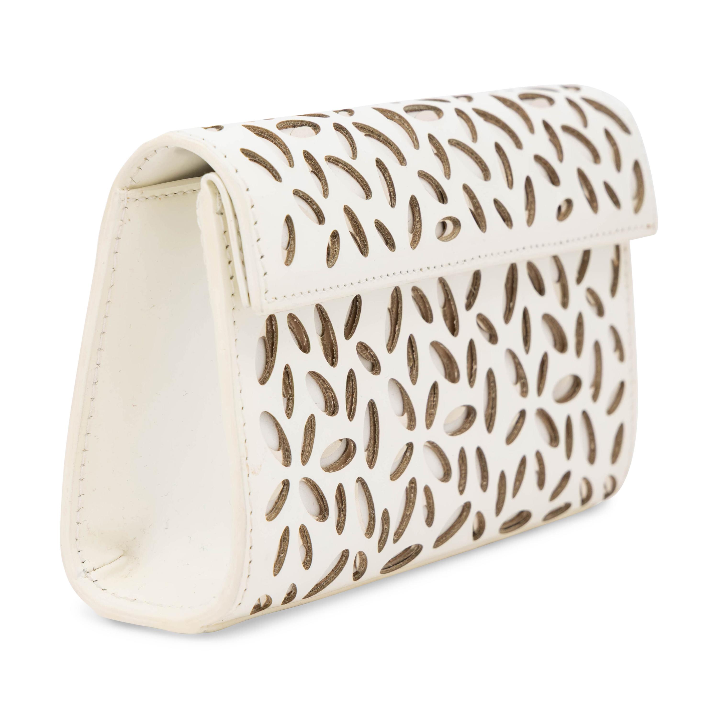 Alaïa, Laser-Cut Leather Clutch