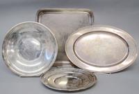 Oval sterling silver tray gorham corporation, providence, ri, 20th century