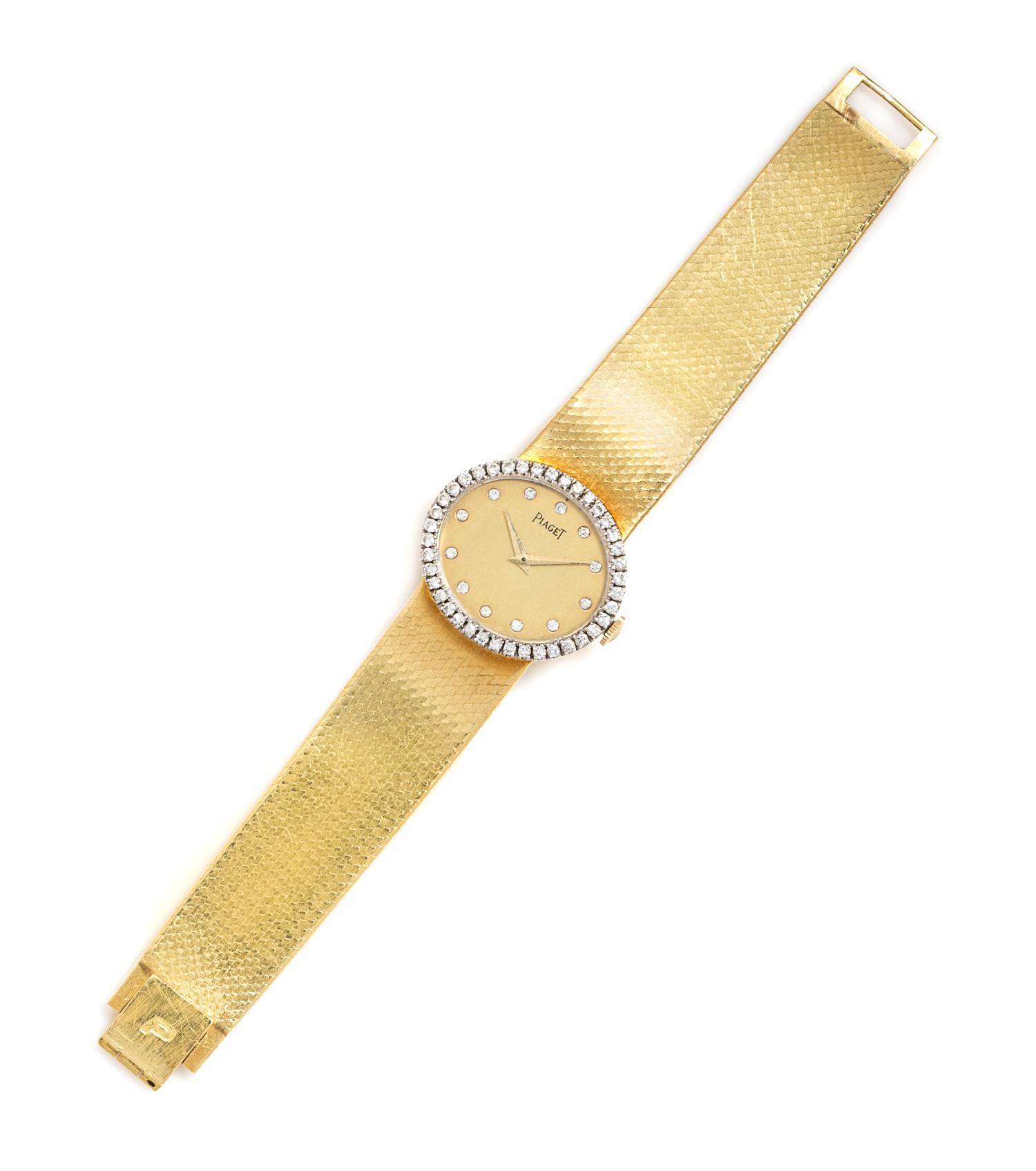 An 18 Karat Yellow Gold and Diamond Wristwatch, Piaget, 40.20 dwts.