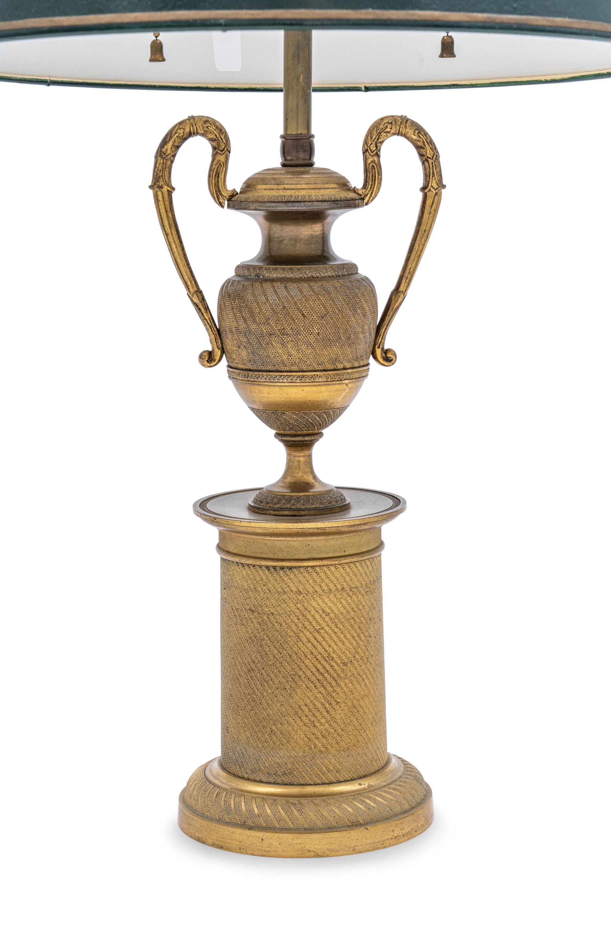 An Empire Style Gilt Bronze Urn-Form Lamp