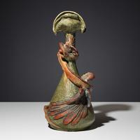 "Feathered Dragon / Winged Saurian" Amphora vase Riessner, Stellmacher & Kessel, Turn-Teplitz, Bohemia, c. 1900