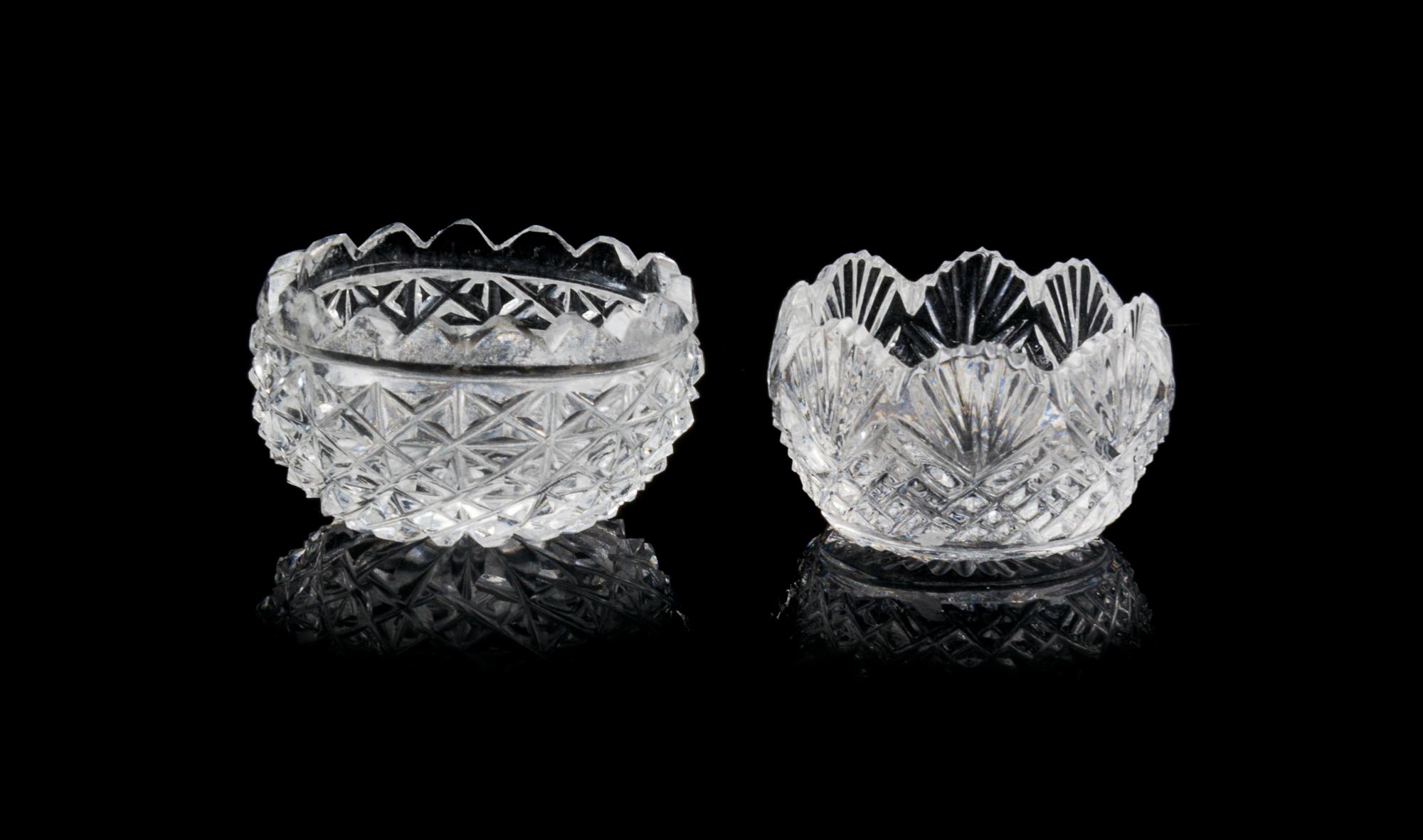 Two Crystalina Bowls Diameter of larger 1 7/8 inches. — Jim Irish