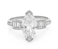 A Platinum and Diamond Ring, 2.65 dwts.