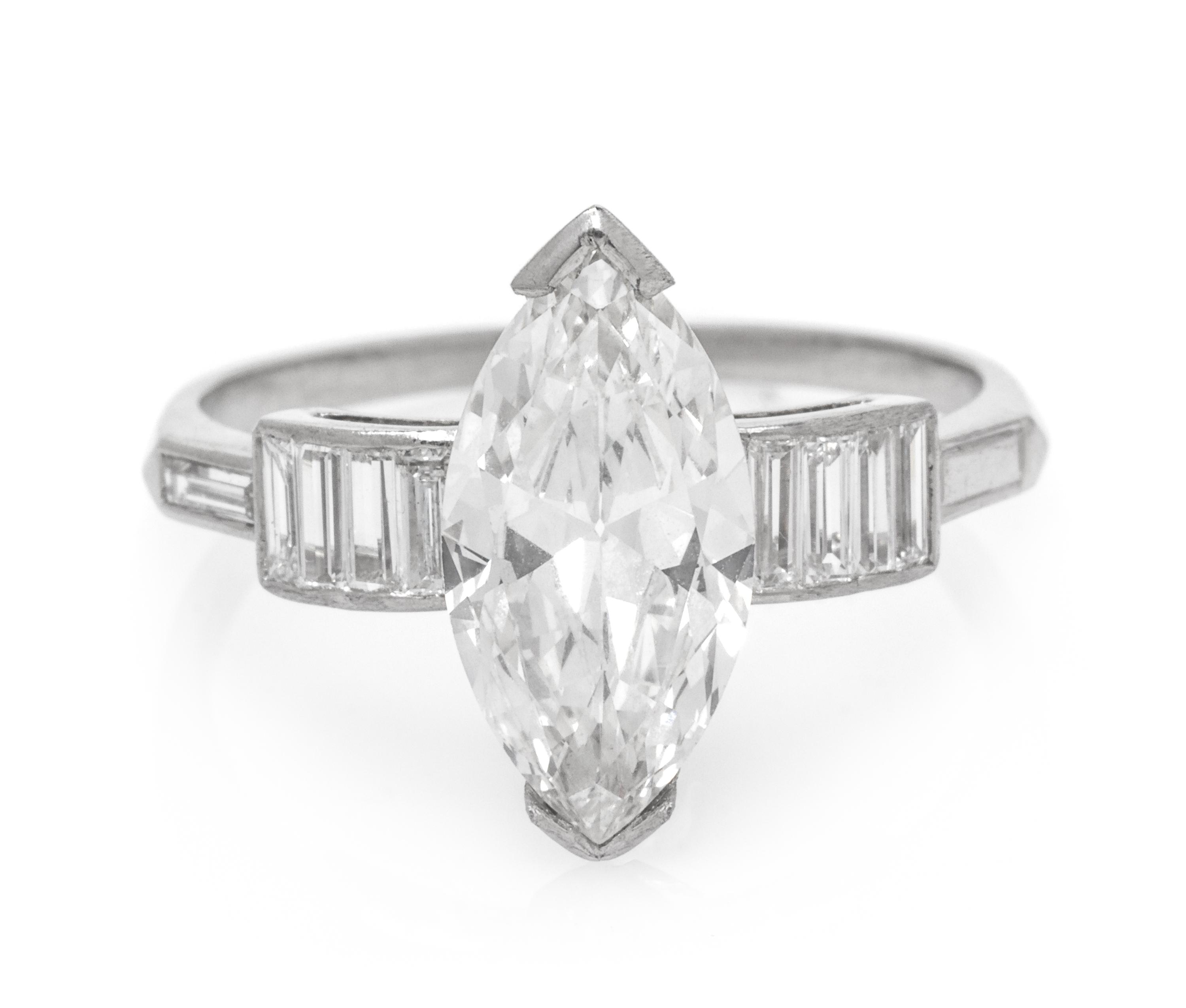 A Platinum and Diamond Ring, 2.65 dwts.