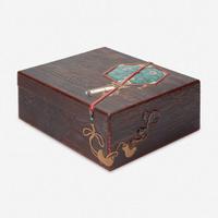A large Japanese embellished wood box 日本镶嵌木盒 Edo/Meiji period ?????