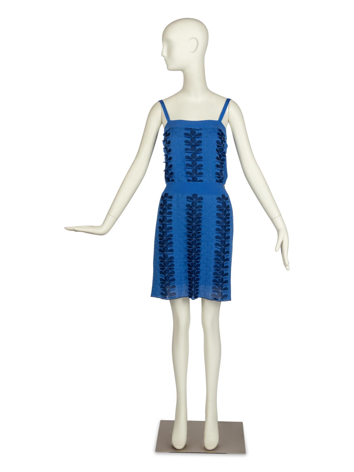Blue Chanel Knit Dress and Slip, 2016