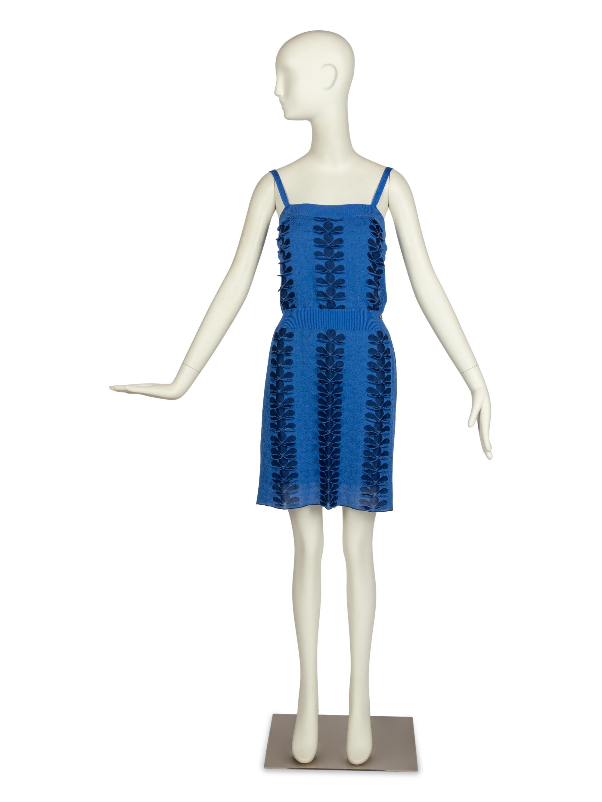 Blue Chanel Knit Dress and Slip, 2016
