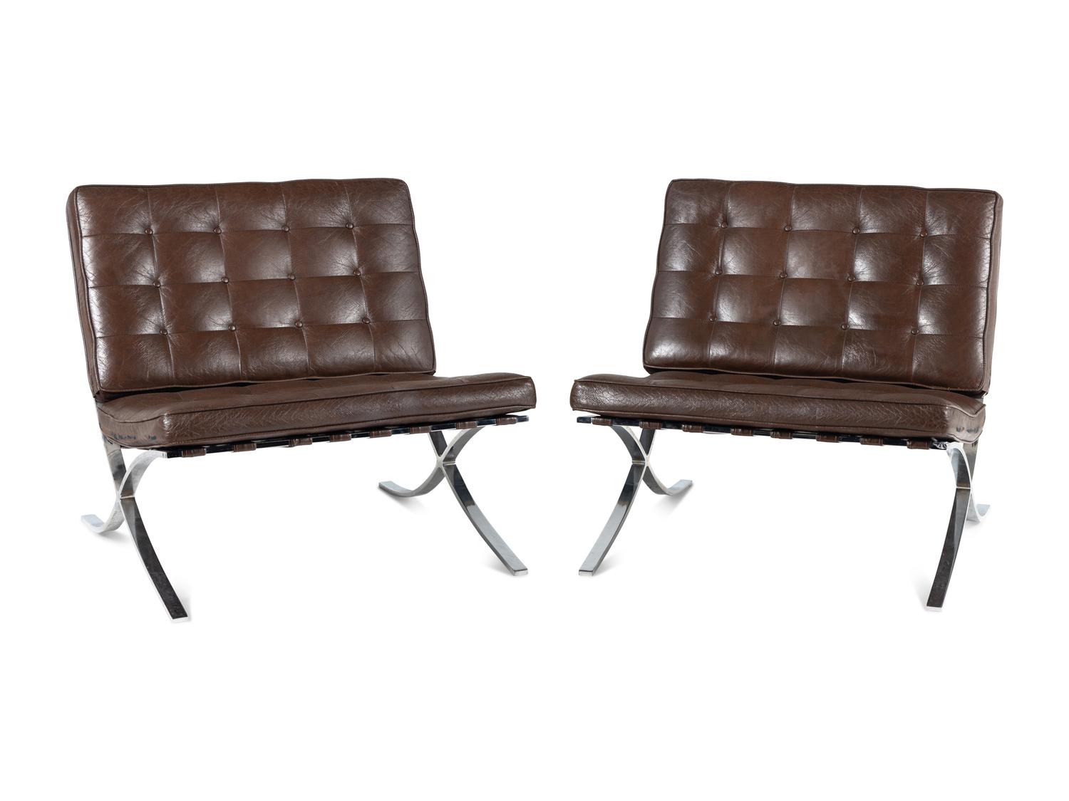 A Pair of Barcelona Style Chairs