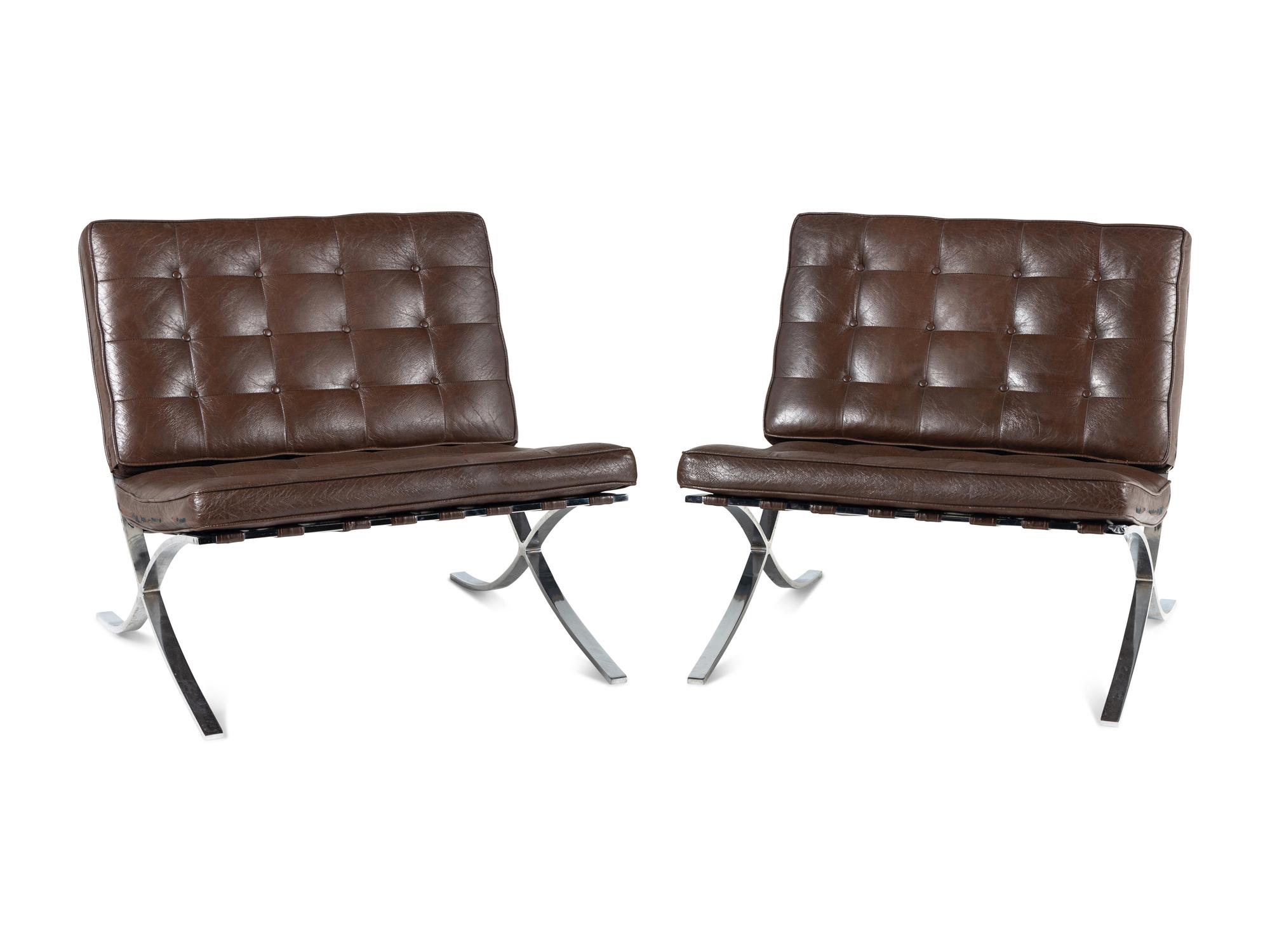 A Pair of Barcelona Style Chairs