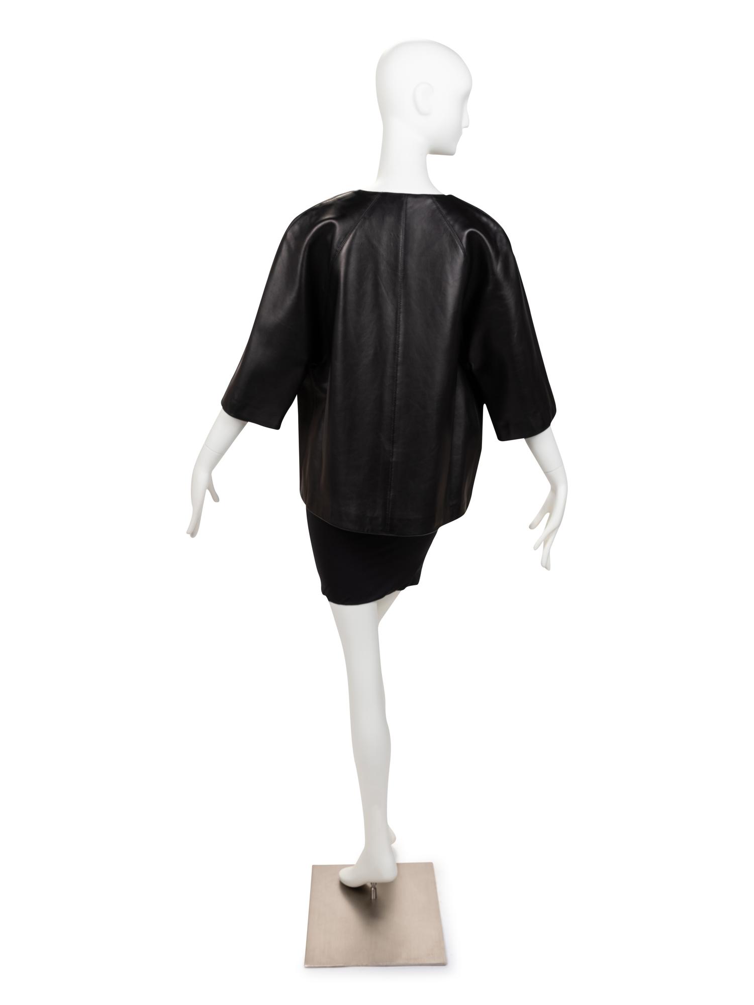 J. Mendel Black Leather Coat