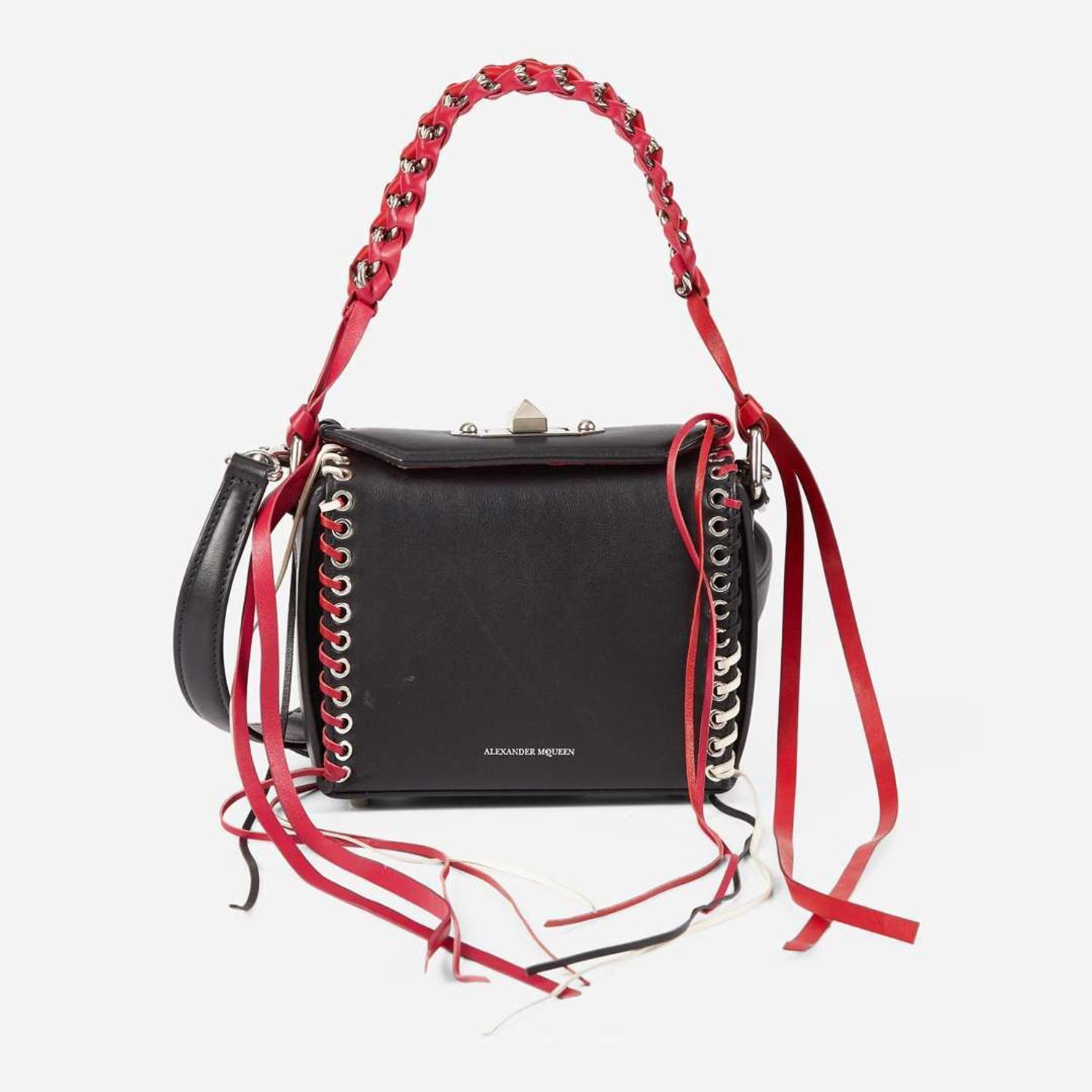 Alexander McQueen Calfskin Whipstitch Box Shoulder Bag Alexander McQueen