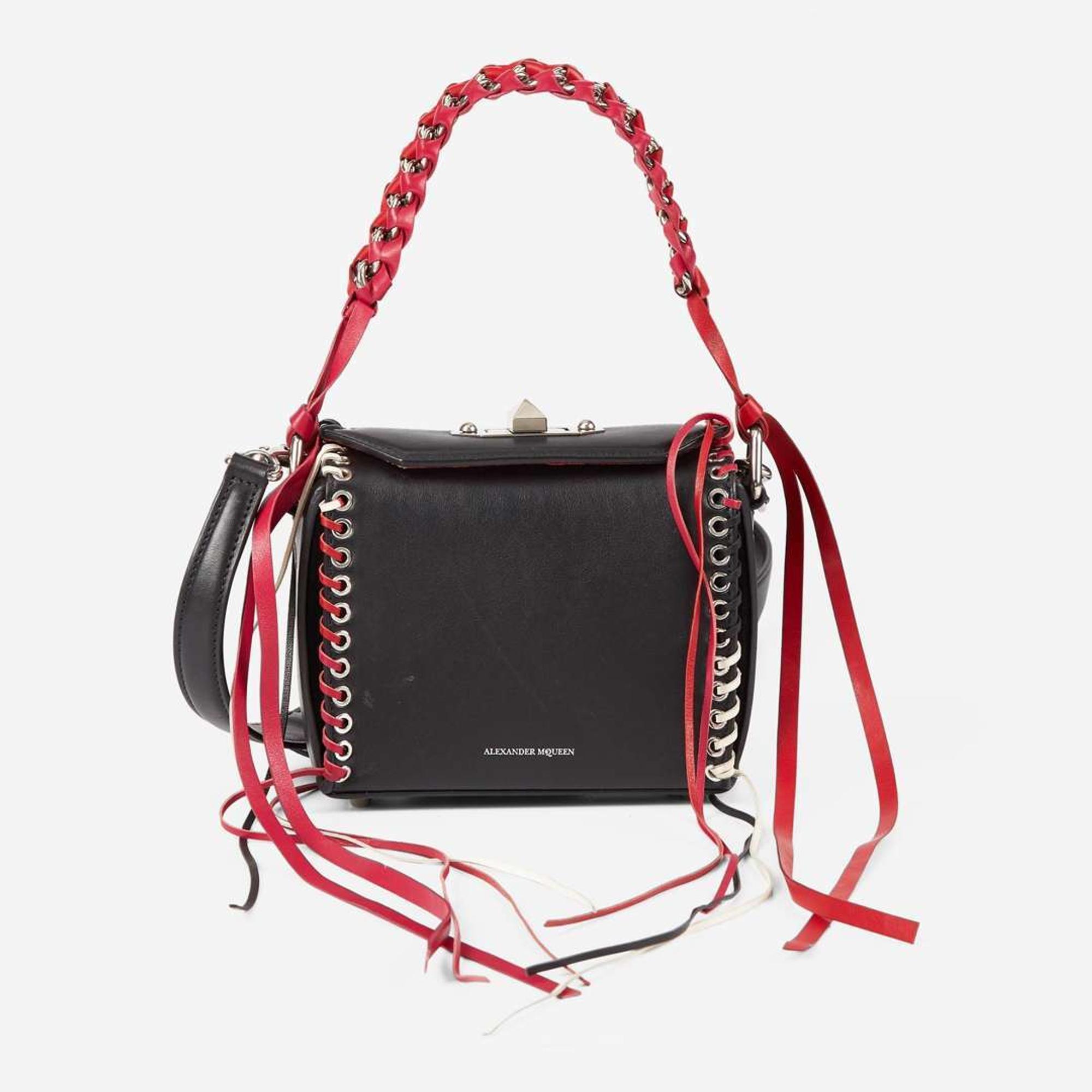 Alexander McQueen Calfskin Whipstitch Box Shoulder Bag Alexander McQueen
