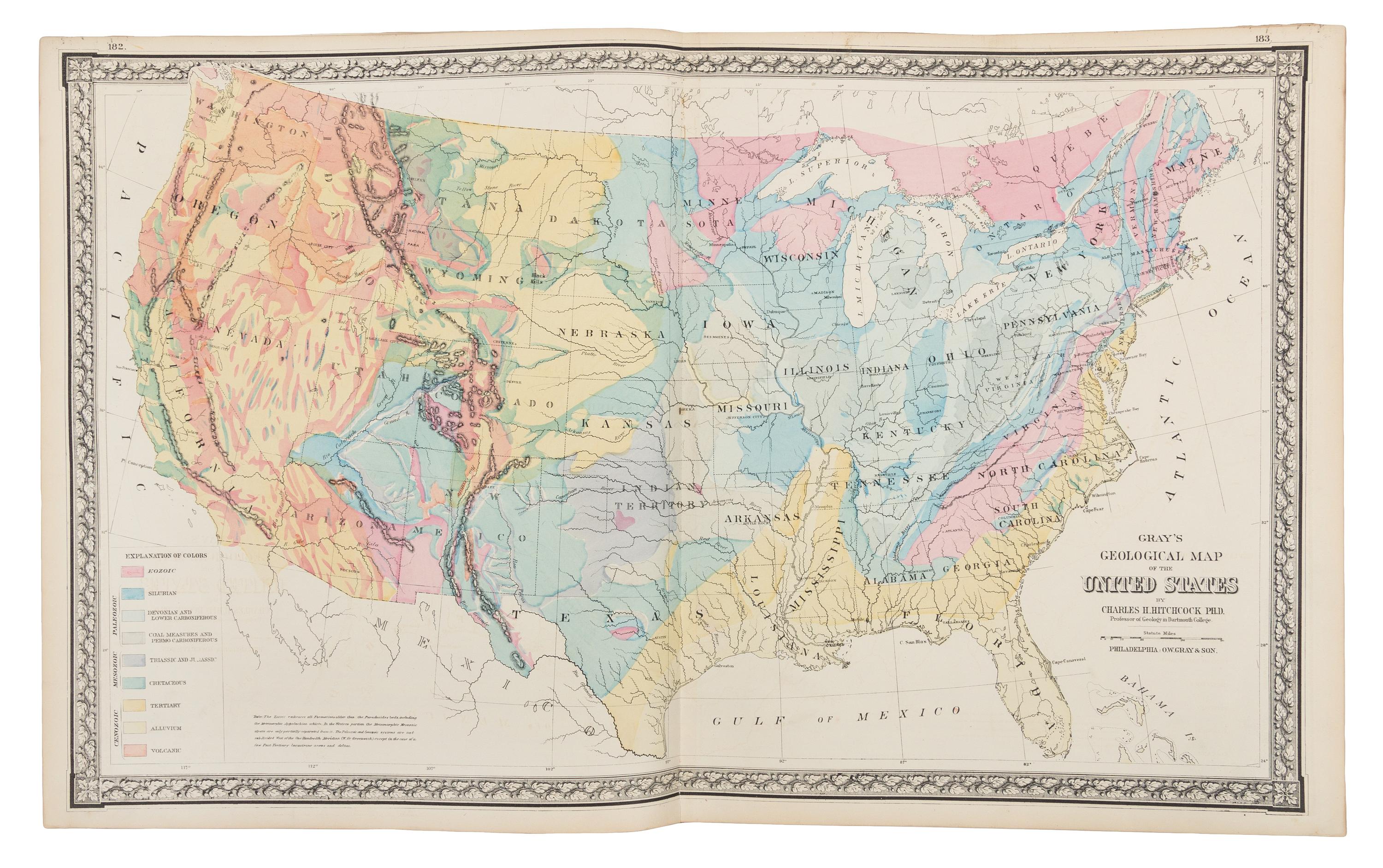 [ATLASES] GRAY, Ormando Willis. The National Atlas. Philadelphia: O.W. Gray and Son, 1876.