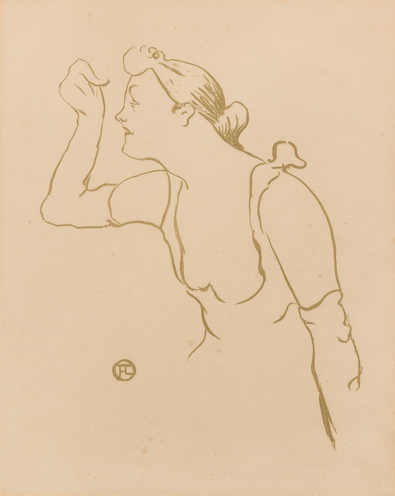 Henri de Toulouse-Lautrec, (French, 1864-1901), Paula Brebion (from Le Cafe Concert), 1893