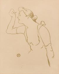 Henri de Toulouse-Lautrec, (French, 1864-1901), Paula Brebion (from Le Cafe Concert), 1893