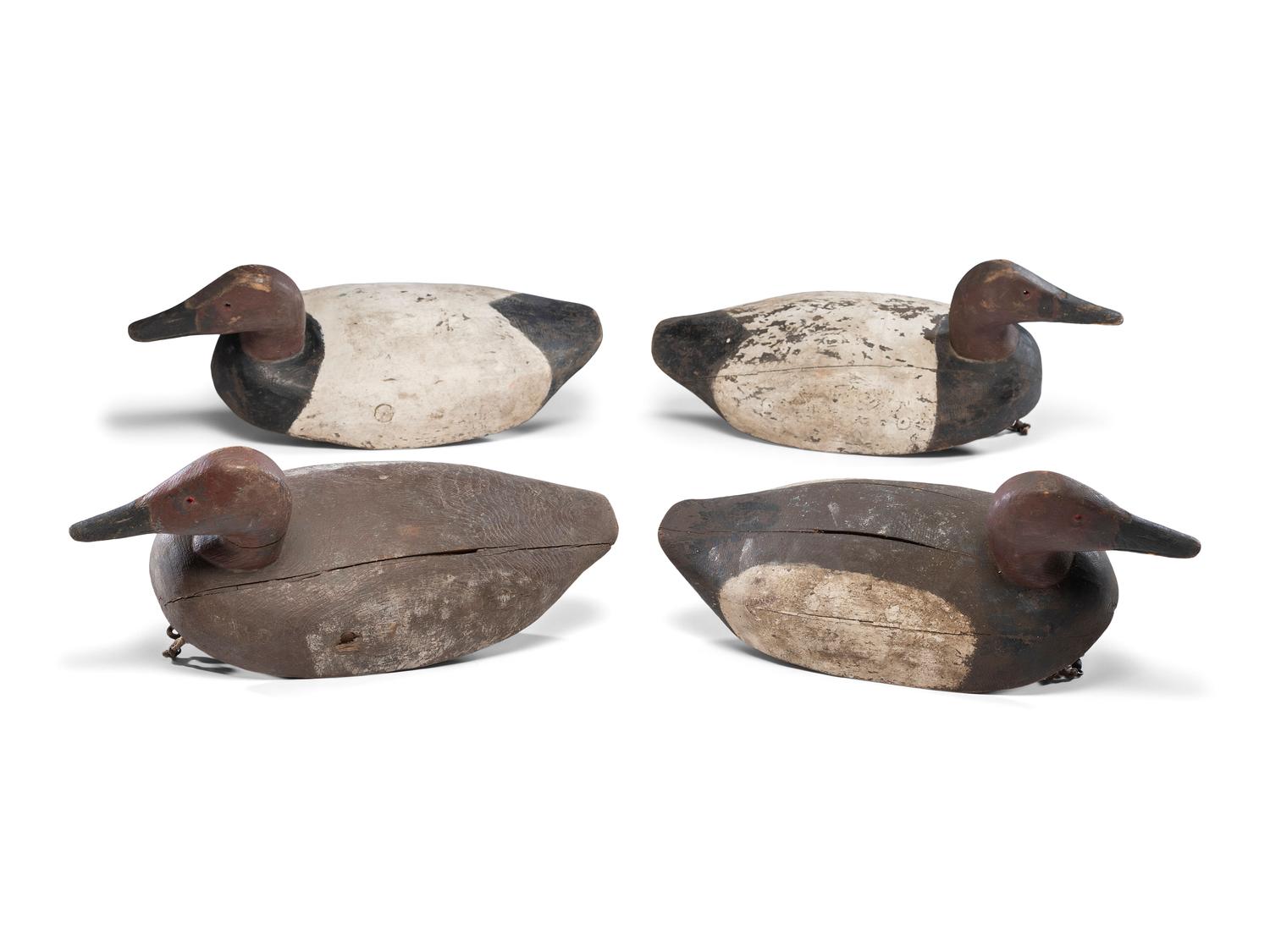 Four Carved and Painted Wood Duck Decoys