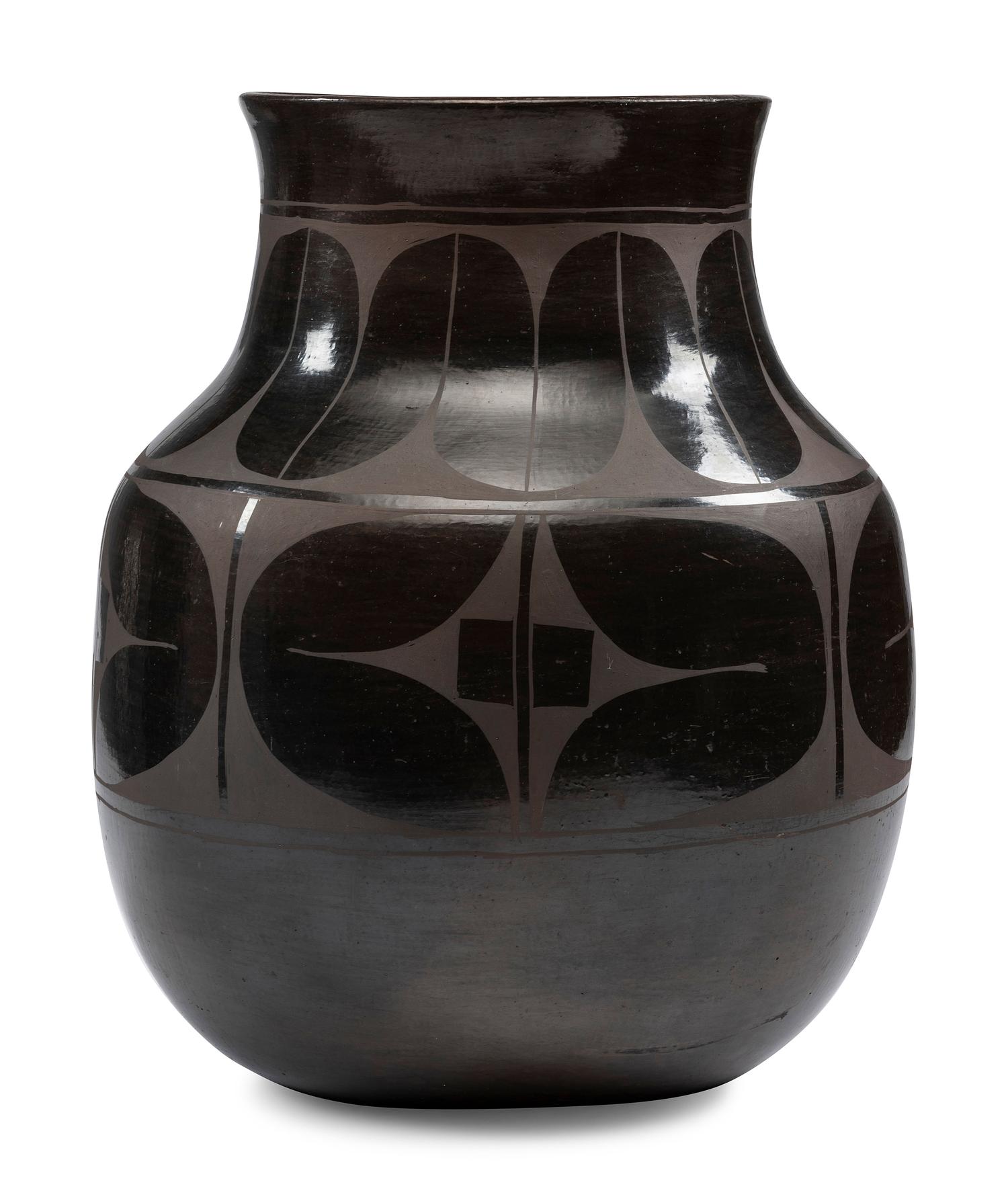 Large Blackware Pottery Jar