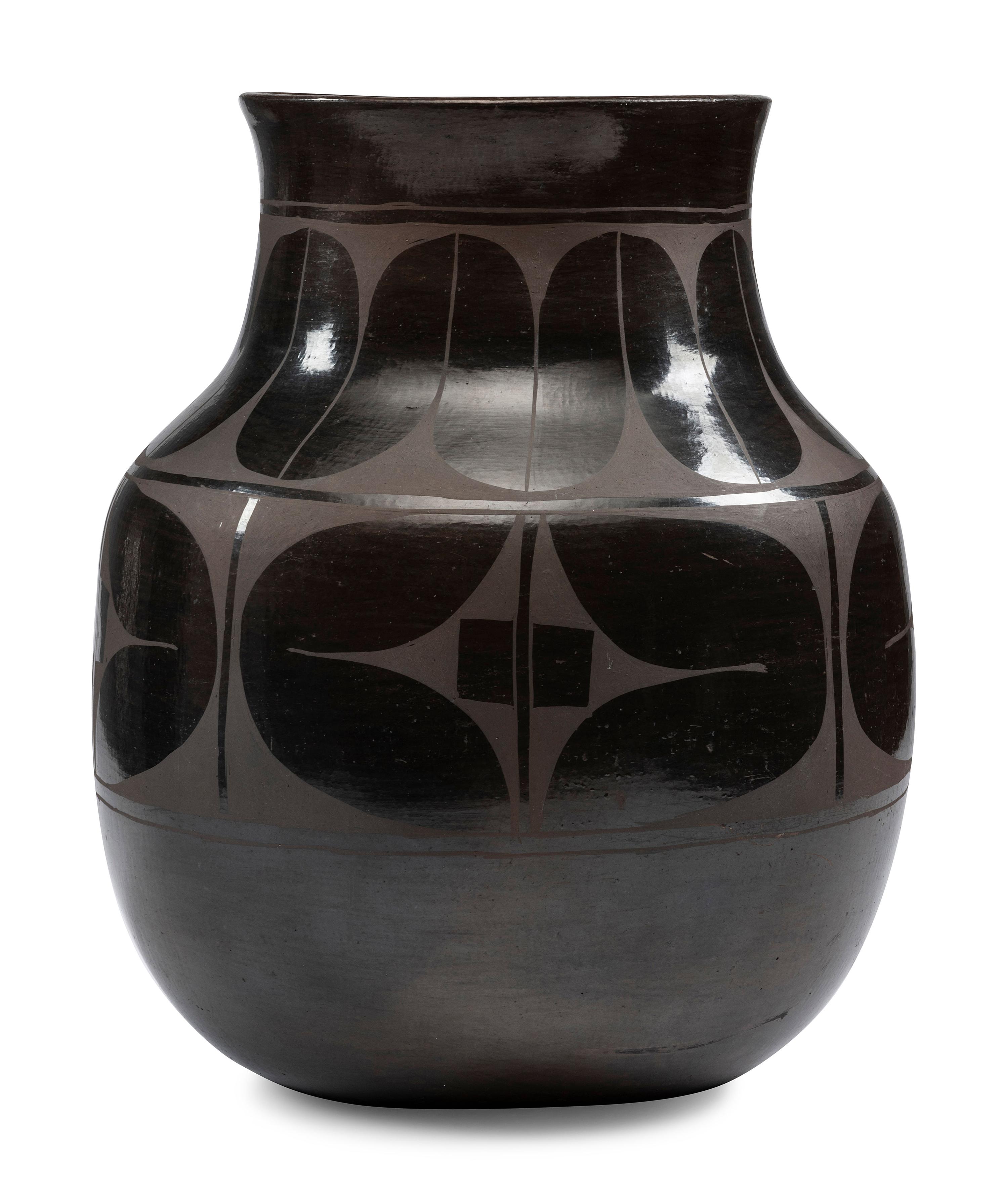 Large Blackware Pottery Jar